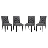 Baronet Dining Chair Fabric Set of 4 Gray EEI-3558-GRY