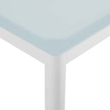 Raleigh 59" Outdoor Patio Aluminum Dining Table White EEI-3576-WHI