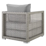 Aura 3 Piece Outdoor Patio Wicker Rattan Set Gray Gray EEI-3597-GRY-GRY-SET