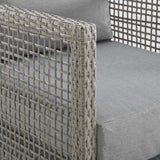 Aura 3 Piece Outdoor Patio Wicker Rattan Set Gray Gray EEI-3597-GRY-GRY-SET