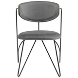 Prevail Black Frame Dining and Accent Performance Velvet Chair Black Gray EEI-3605-BLK-GRY