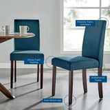 Prosper Upholstered Fabric Dining Side Chair Set of 2 Blue EEI-3618-BLU