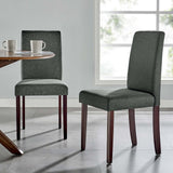 Prosper Upholstered Fabric Dining Side Chair Set of 2 Gray EEI-3618-GRY