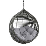 Garner Teardrop Outdoor Patio Swing Chair Without Stand Gray Gray EEI-3637-GRY-GRY