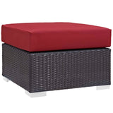 Convene 3 Piece Set Outdoor Patio with Fire Pit Espresso Red EEI-3724-EXP-RED-SET