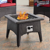 Convene 3 Piece Set Outdoor Patio with Fire Pit Espresso Red EEI-3729-EXP-RED-SET