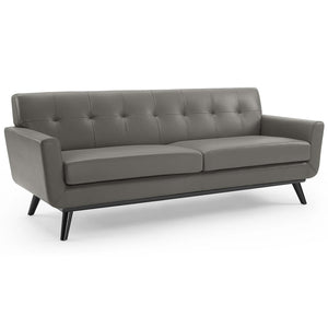 Engage Top-Grain Leather Living Room Lounge Sofa Gray EEI-3733-GRY