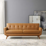 Engage Top-Grain Leather Living Room Lounge Sofa Tan EEI-3733-TAN