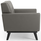 Engage Top-Grain Leather Living Room Lounge Accent Armchair Gray EEI-3734-GRY