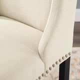 Baron Upholstered Fabric Counter Stool Beige EEI-3735-BEI
