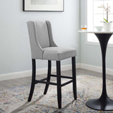 Baron Upholstered Fabric Bar Stool Light Gray EEI-3737-LGR