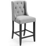 Baronet Tufted Button Upholstered Fabric Counter Stool Light Gray EEI-3739-LGR