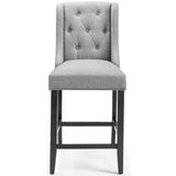 Baronet Tufted Button Upholstered Fabric Counter Stool Light Gray EEI-3739-LGR