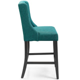 Baronet Tufted Button Upholstered Fabric Counter Stool Teal EEI-3739-TEA