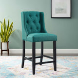 Baronet Tufted Button Upholstered Fabric Counter Stool Teal EEI-3739-TEA