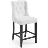 Baronet Tufted Button Faux Leather Counter Stool