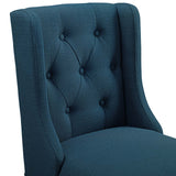 Baronet Tufted Button Upholstered Fabric Bar Stool Azure EEI-3741-AZU