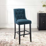 Baronet Tufted Button Upholstered Fabric Bar Stool Azure EEI-3741-AZU