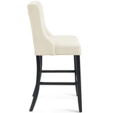 Baronet Tufted Button Upholstered Fabric Bar Stool Beige EEI-3741-BEI