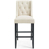 Baronet Tufted Button Upholstered Fabric Bar Stool Beige EEI-3741-BEI