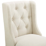 Baronet Tufted Button Upholstered Fabric Bar Stool Beige EEI-3741-BEI