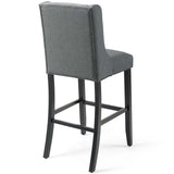 Baronet Tufted Button Upholstered Fabric Bar Stool Gray EEI-3741-GRY