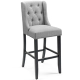 Baronet Tufted Button Upholstered Fabric Bar Stool Light Gray EEI-3741-LGR