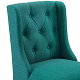 Baronet Tufted Button Upholstered Fabric Bar Stool Teal EEI-3741-TEA