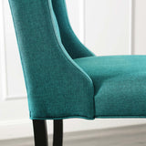 Baronet Tufted Button Upholstered Fabric Bar Stool Teal EEI-3741-TEA