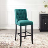 Baronet Tufted Button Upholstered Fabric Bar Stool Teal EEI-3741-TEA