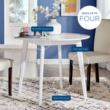 Modway Furniture Vision 35" Round Dining Table 0423 White EEI-3750-WHI