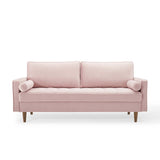 Valour Performance Velvet Sofa Pink EEI-3764-PNK