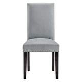 Parcel Performance Velvet Dining Side Chairs - Set of 2 Light Gray EEI-3779-LGR