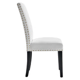 Parcel Performance Velvet Dining Side Chairs - Set of 2 White EEI-3779-WHI