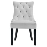 Regent Tufted Performance Velvet Dining Side Chairs - Set of 2 White EEI-3780-WHI
