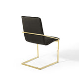 Pitch Performance Velvet Dining Armchair Gold Black EEI-3799-GLD-BLK