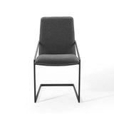 Pitch Upholstered Fabric Dining Armchair Black Charcoal EEI-3800-BLK-CHA