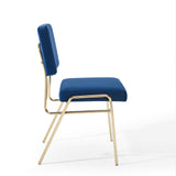 Craft Performance Velvet Dining Side Chair Gold Navy EEI-3804-GLD-NAV