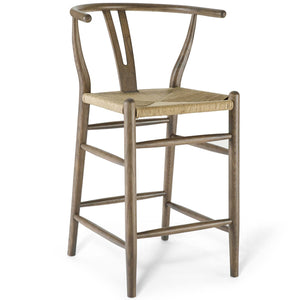 Amish Wood Counter Stool Gray EEI-3850-GRY