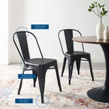 Promenade Bistro Dining Side Chair Set of 2 Black EEI-3859-BLK