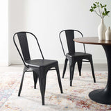 Promenade Bistro Dining Side Chair Set of 2 Black EEI-3859-BLK