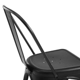 Promenade Bistro Dining Side Chair Set of 2 Black EEI-3859-BLK