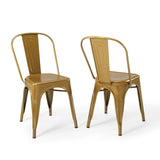 Promenade Bistro Dining Side Chair Set of 2 Gold EEI-3859-GLD