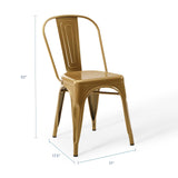 Promenade Bistro Dining Side Chair Set of 2 Gold EEI-3859-GLD