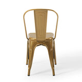 Promenade Bistro Dining Side Chair Set of 2 Gold EEI-3859-GLD