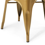 Promenade Bistro Dining Side Chair Set of 2 Gold EEI-3859-GLD