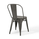 Promenade Bistro Dining Side Chair Set of 2 Gunmetal EEI-3859-GME