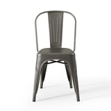 Promenade Bistro Dining Side Chair Set of 2 Gunmetal EEI-3859-GME