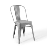 Promenade Bistro Dining Side Chair Set of 2 Silver EEI-3859-SLV