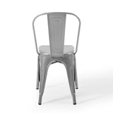 Promenade Bistro Dining Side Chair Set of 2 Silver EEI-3859-SLV